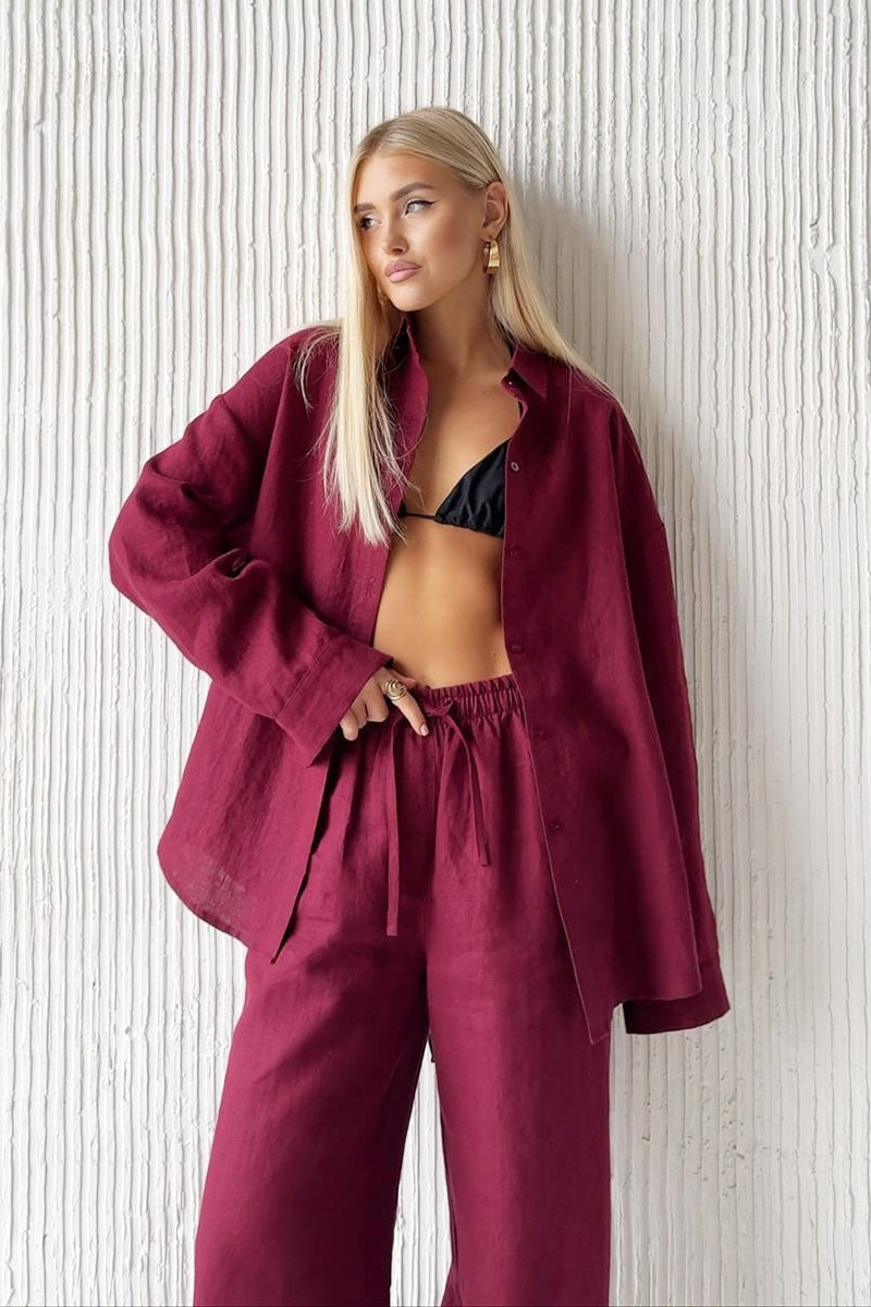 Oversize Manga Larga Blusa