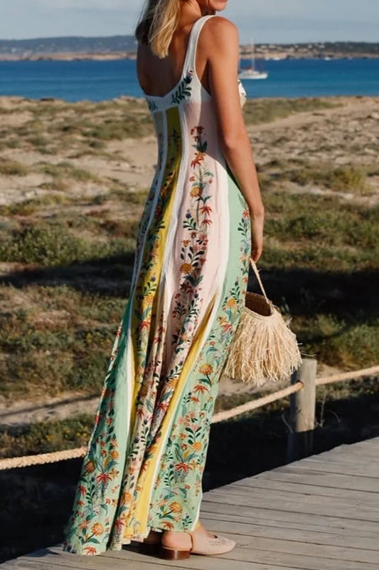 Halter Floral Printed Boho Dress