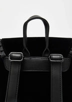 Bolso de Hombro Negro Gótico de Terciopelo Bruja Harajuku con Bordado Mágico Punk Oscuro