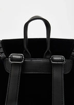 Bolso de Hombro Negro Gótico de Terciopelo Bruja Harajuku con Bordado Mágico Punk Oscuro