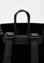 Bolso de Hombro Negro Gótico de Terciopelo Bruja Harajuku con Bordado Mágico Punk Oscuro