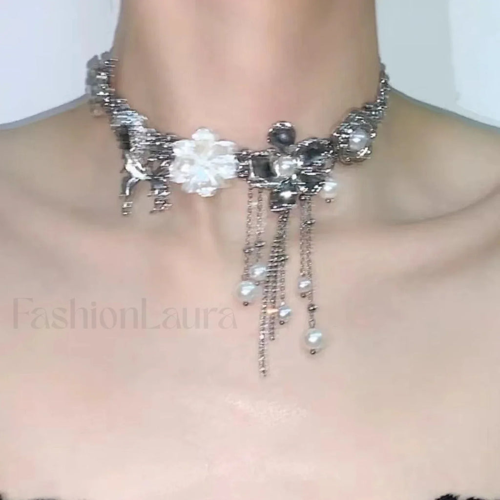 Mariposa Love Perla Con Flecos Dulce Cool Collar