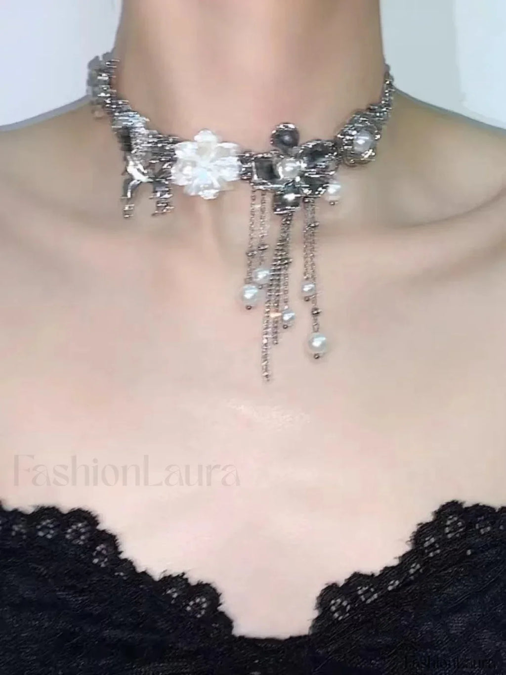 Mariposa Love Perla Con Flecos Dulce Cool Collar