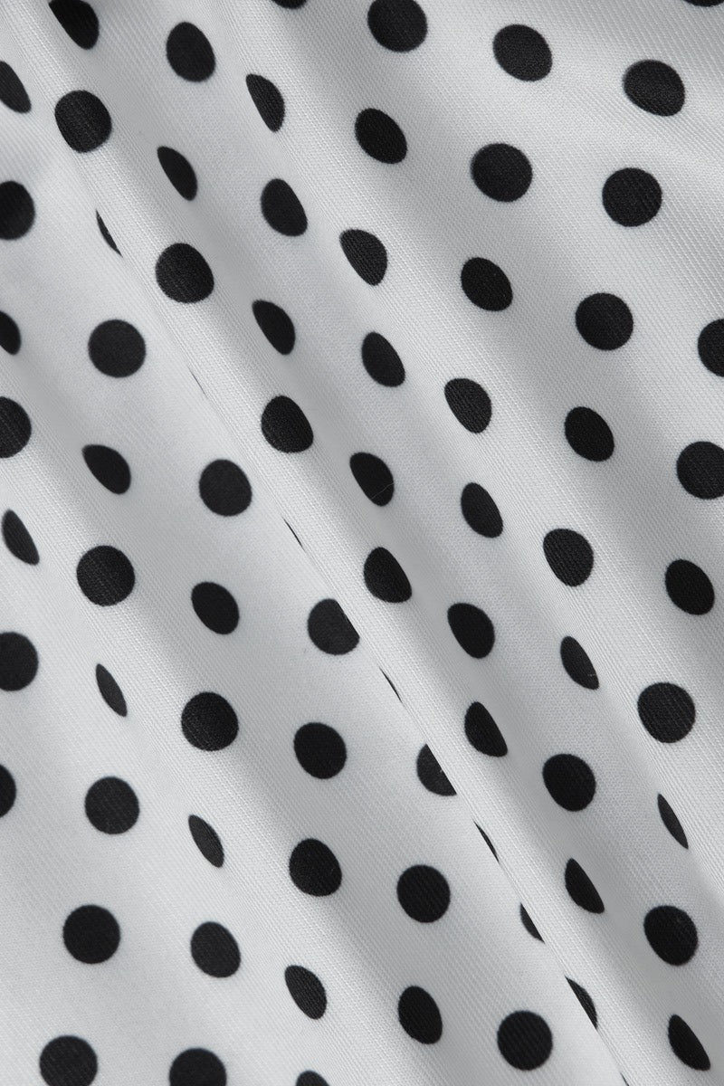 Retro Polka Dot Print Elegant Two Piece Swim Set