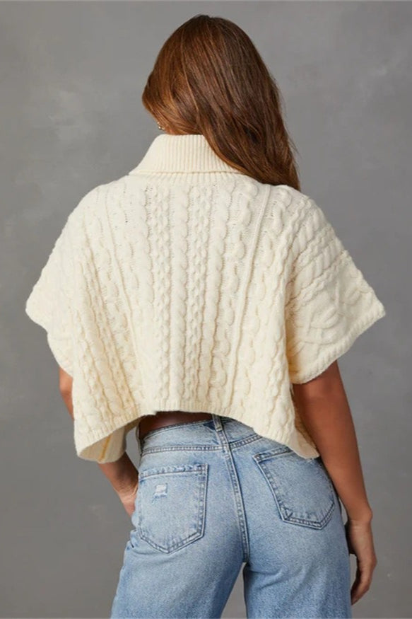 Oversize Cuello Alto Se Pone por la Cabeza Suéter