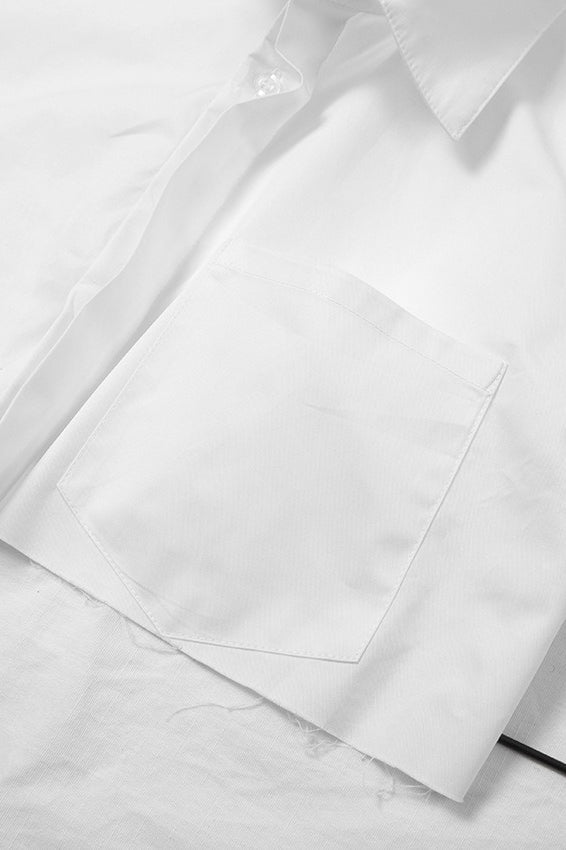 Corto (Cropped) Manga Larga Algodón Blusa