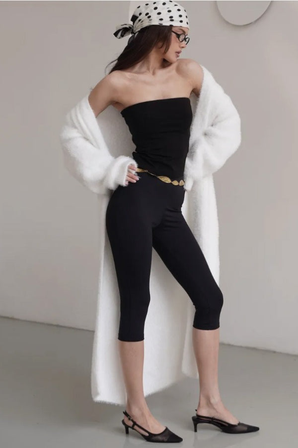 Long Faux Shearling Solid Color Overcoat