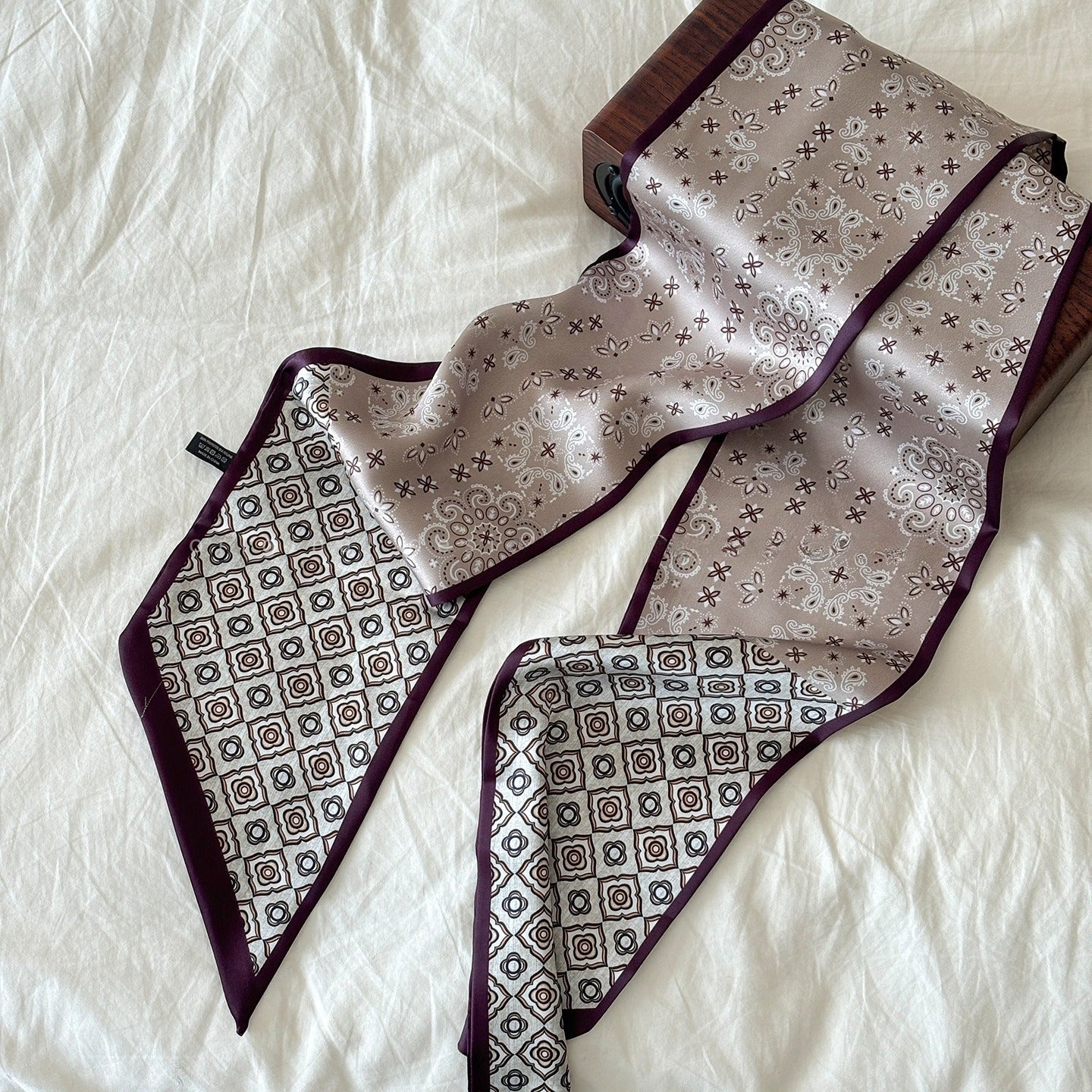 Paisley Long Ribbon Retro Neck Waist Scarf