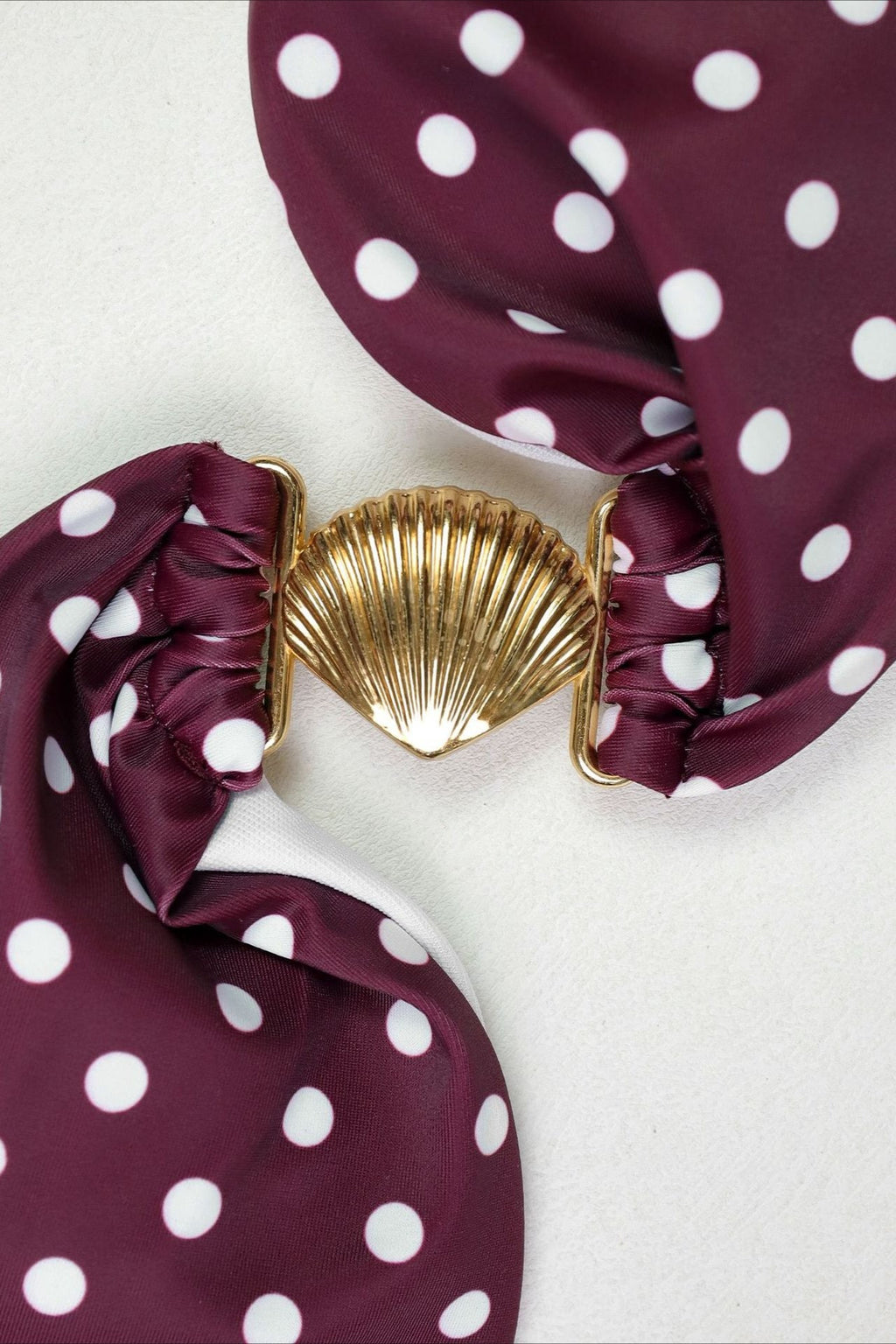 Bandeau Polka Dot Skirt Three Piece Swim Set