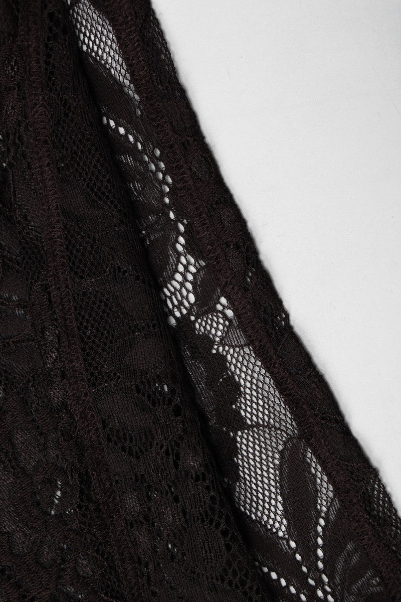 Black Lace Patchwork Sleeveless Slim Crop Top