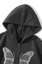 Butterfly Graphic Zip Hoodie