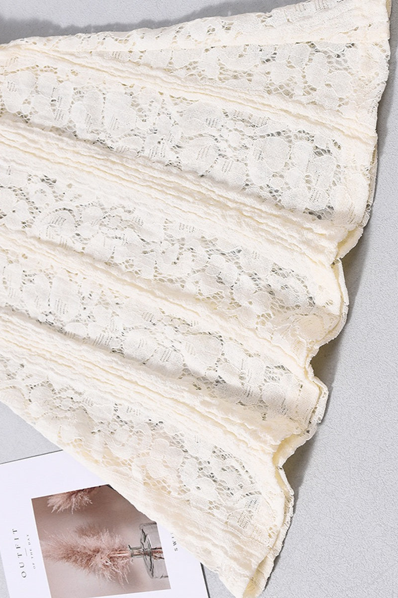 Low Rise Lace Flared Bodycon Pants