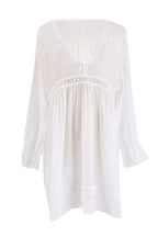 Ruffle Tencel Mini Solid Boho Dress