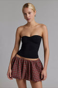 Ribbed Knit Strapless Tube Top