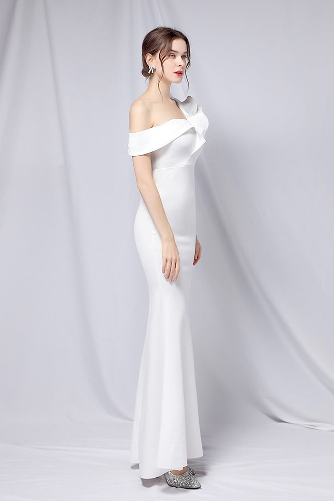 Hombros Descubiertos Sirena Vestido Maxi de Fiesta