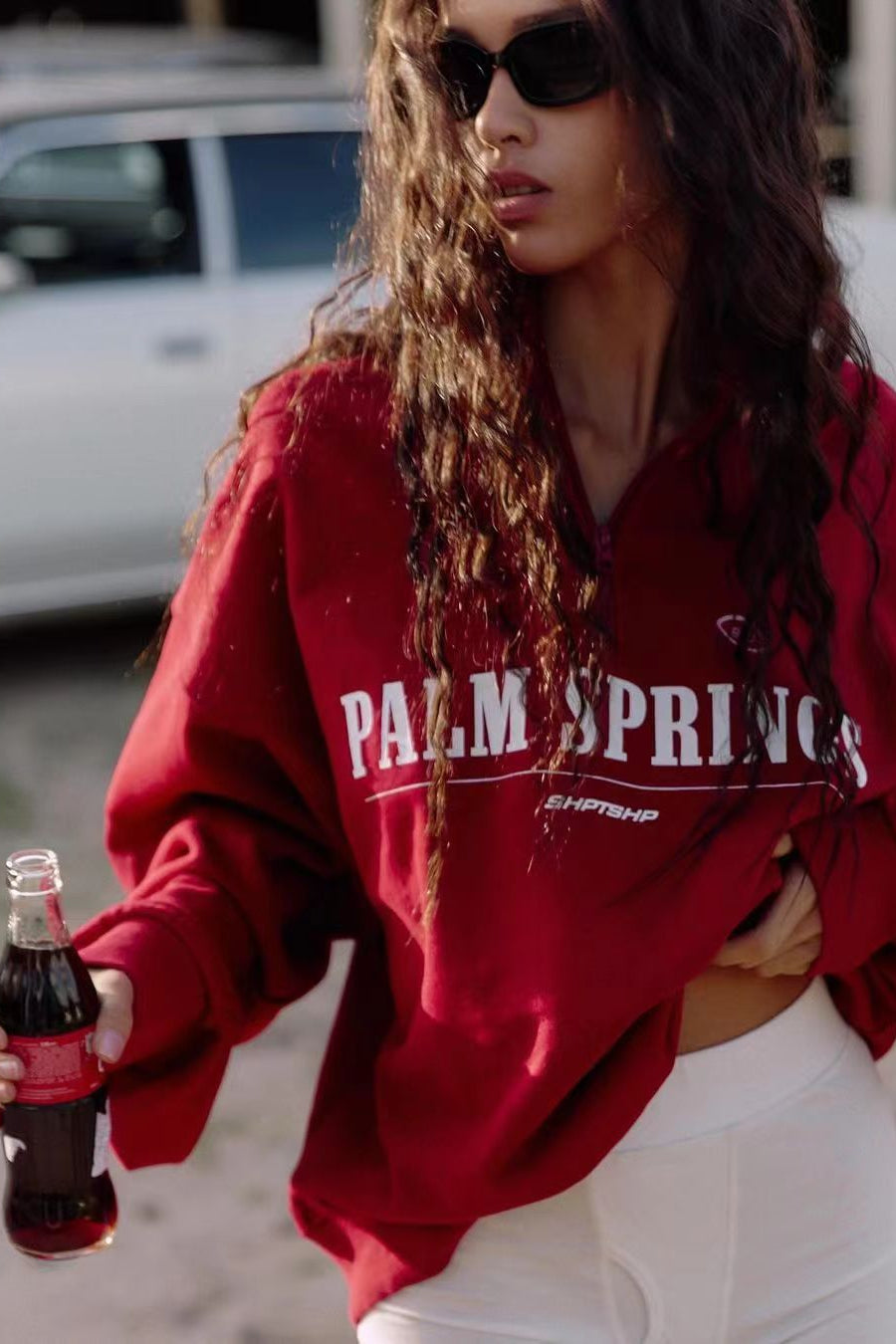 Trendy Letter Print Funnel Hoodie Coat