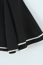 Bustier de Contraste Con Cordones Espalda Vestido de Cóctel