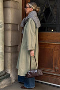 Plaid Insert Relaxed Overcoat