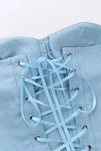 Corsé bustier entallado con copas efecto vaquero