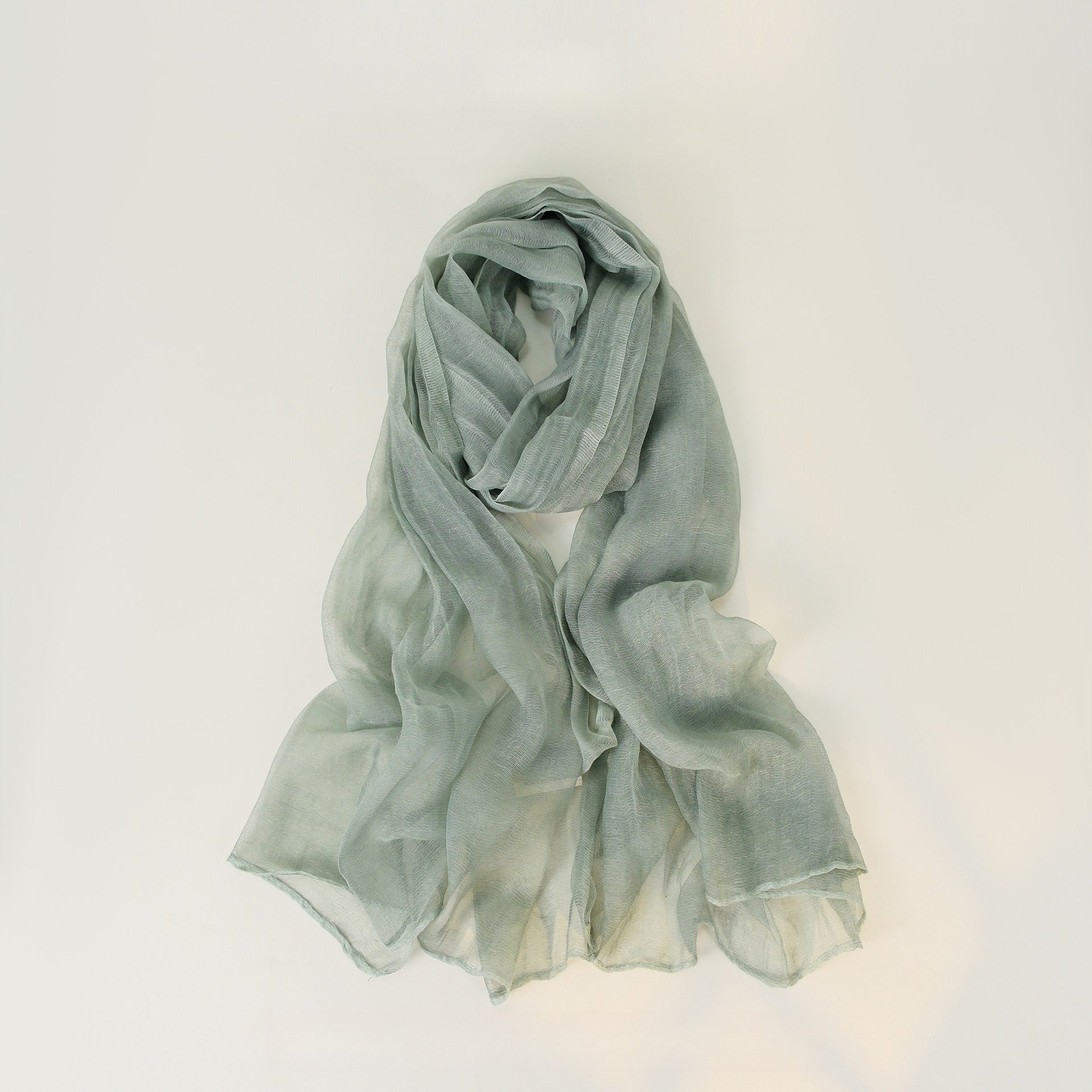 Solid Color Lightweight Linen Feel Long Elegant Scarf