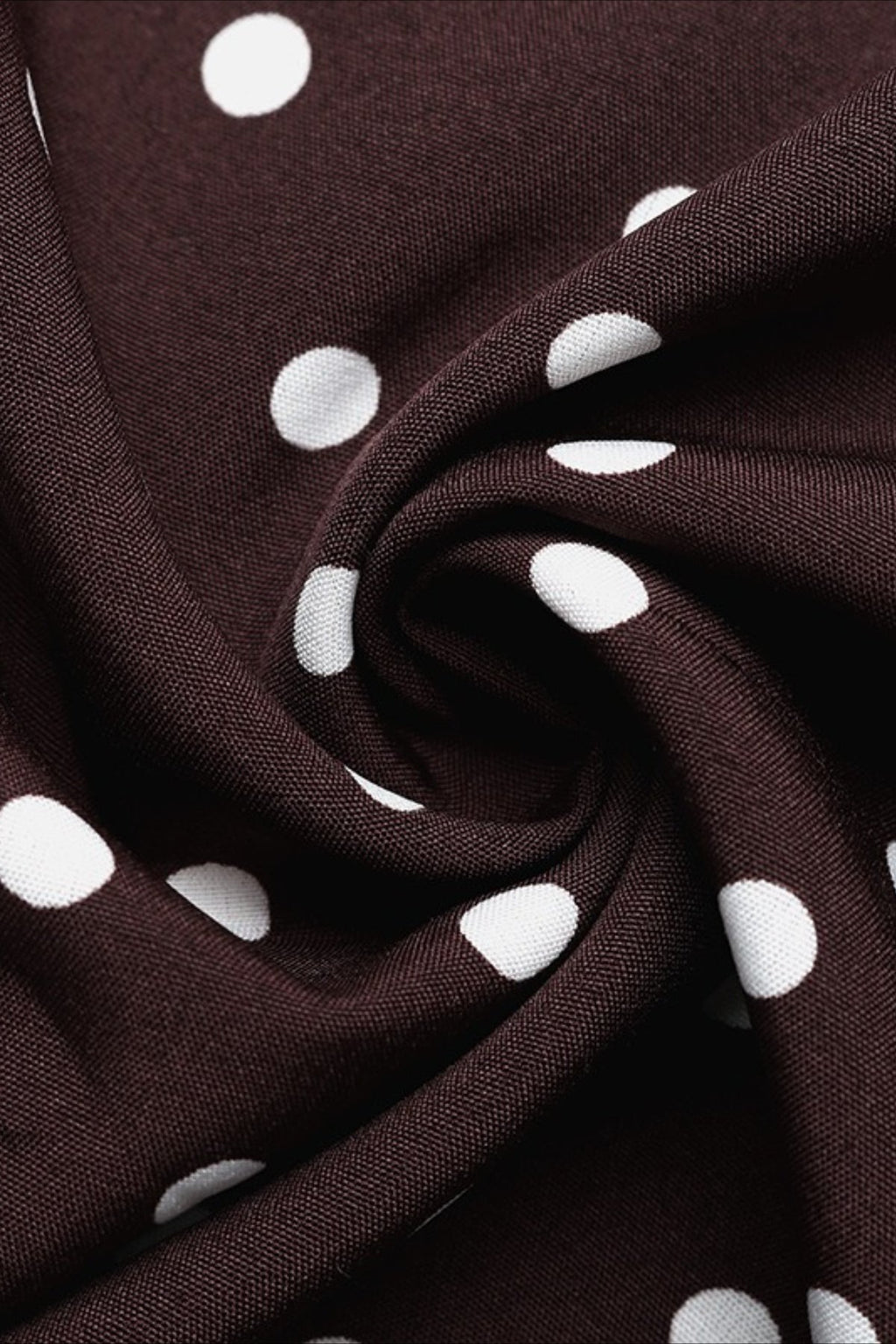 Retro Polka Dot Halter Deep V Maxi Dress