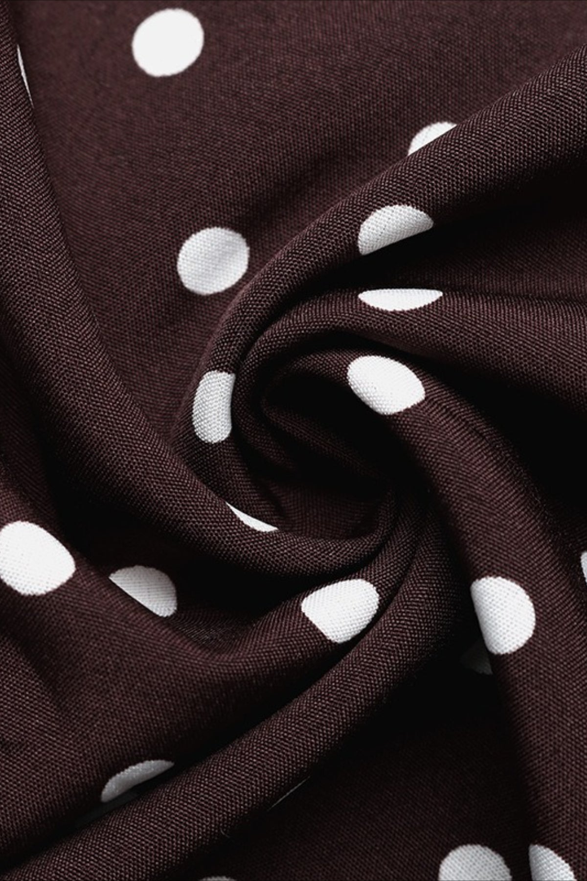 Retro Polka Dot Halter Deep V Maxi Dress