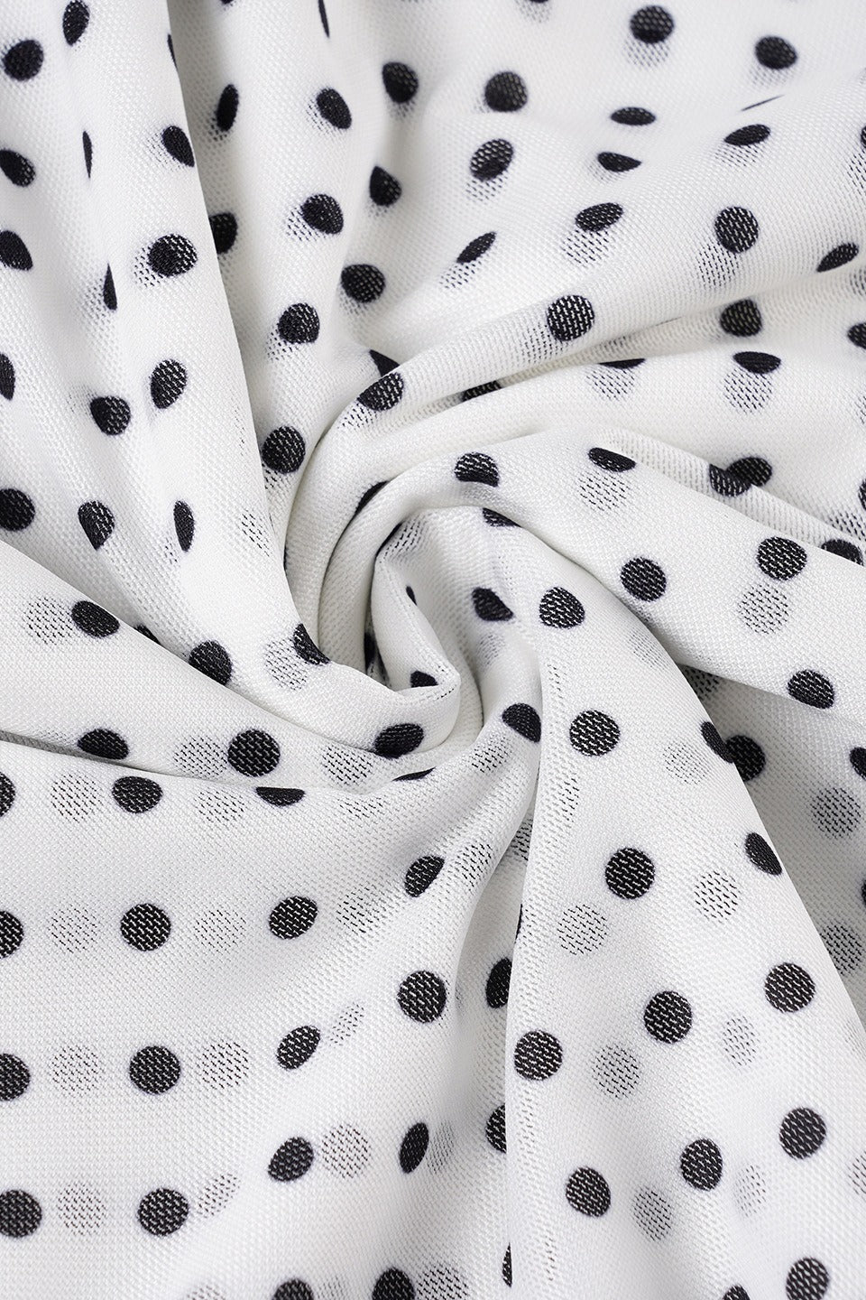 Polka Dot Low Rise Ruffle Trim A Line Skirt