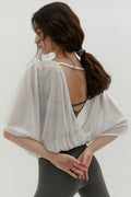 Quick Dry Cropped Backless Sun Protection Tee