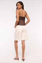 Polka Dot Lace V Neck Backless Cami
