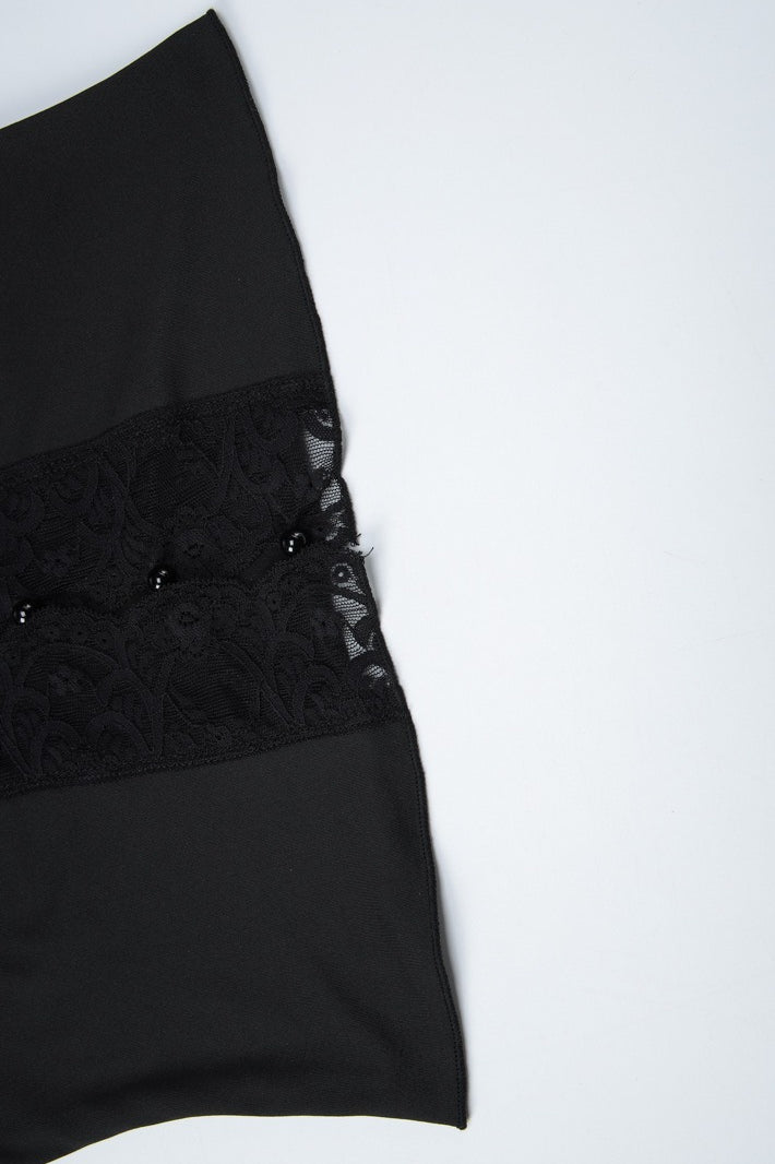 Lace Hollow Out Button Waist Cinched Sleeveless Blouse