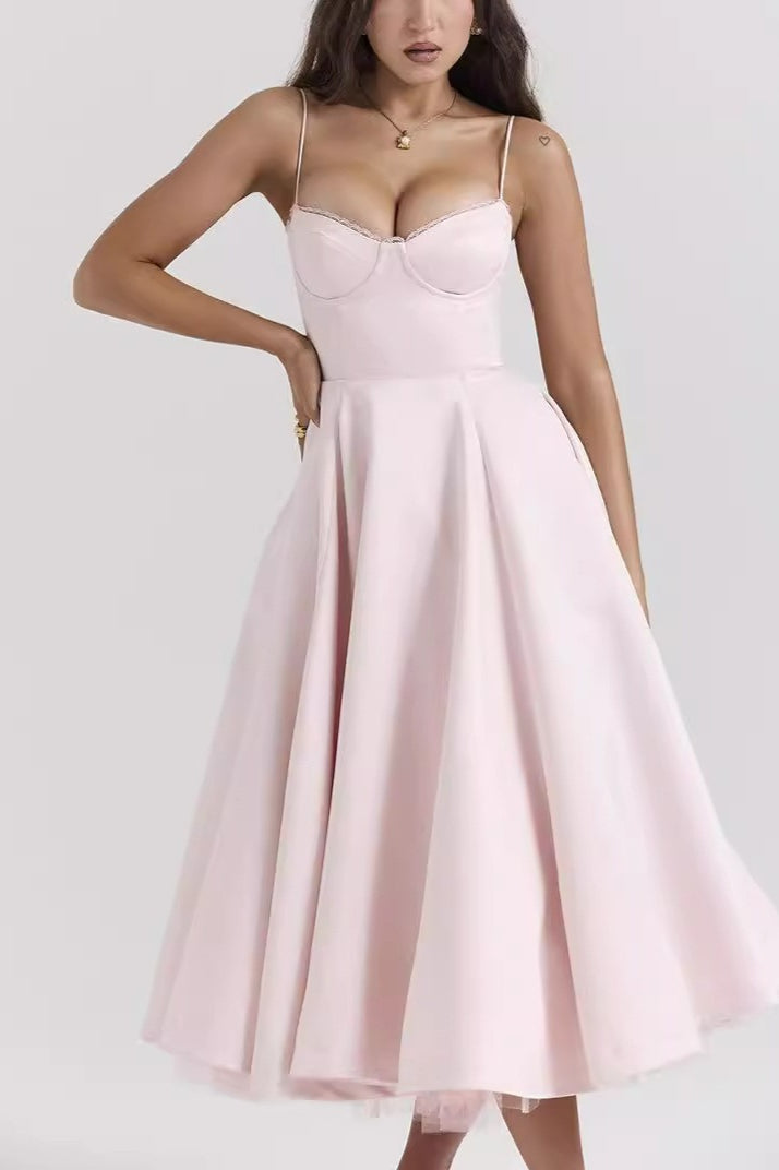Maxi Escote en V Globo Vestido de Fiesta