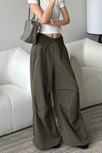 Y2K Retro Cuffed Button Cargo Pant