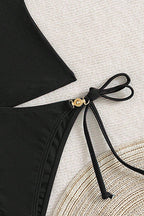 Conjunto de baño de dos piezas, sexy, de corte ajustado y con aberturas