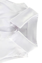 Conjunto de blusa con solapa de satén y lazo delantero y pantalones de cintura alta