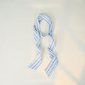 Elegant Striped Long Skinny Neck Ribbon Scarf