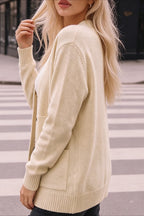 Longline V Neck Pocket Cardigans