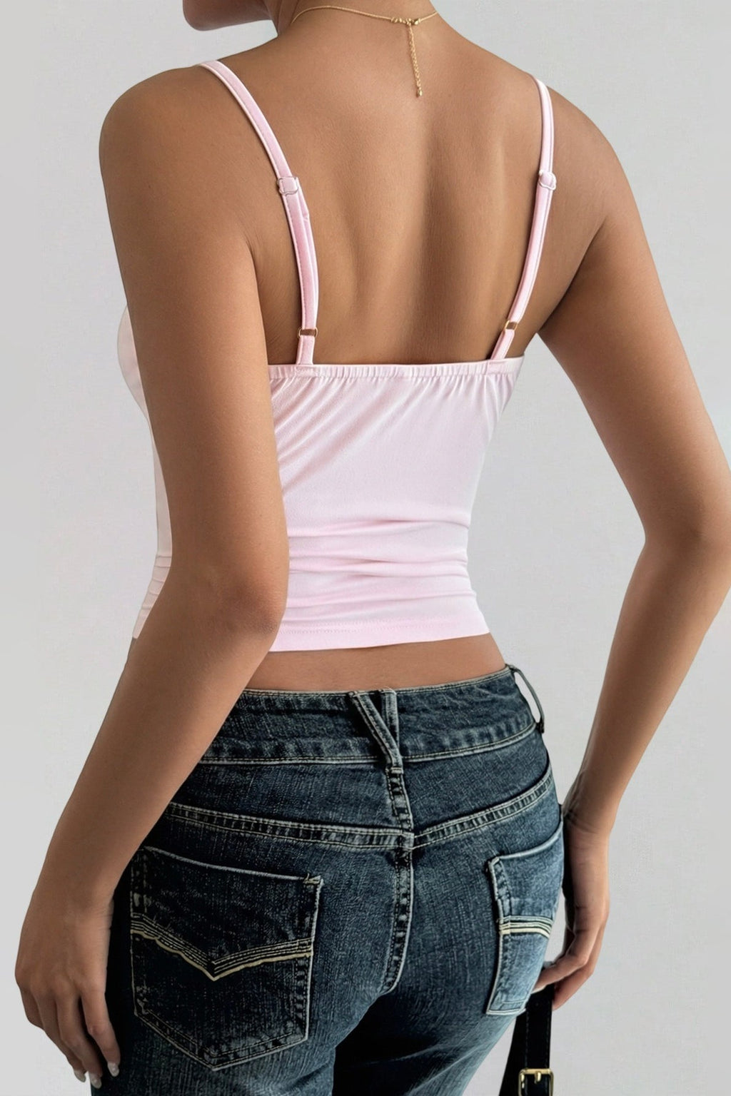 Solid U Neck Slim Cropped Cami