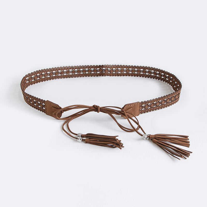 Boho Tejido a Mano Wide Cinturón