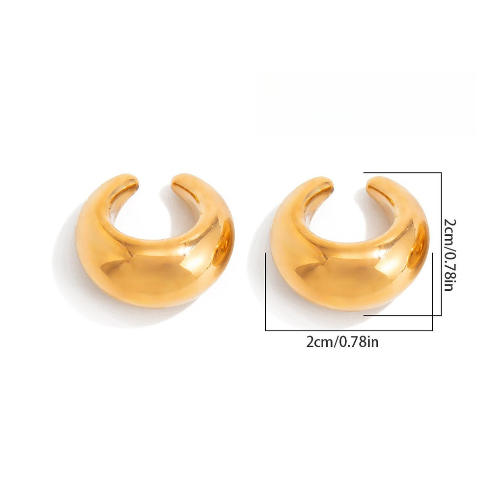 Abstracto Espiral Puño Sin Piercing Aretes