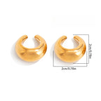Abstracto Espiral Puño Sin Piercing Aretes
