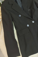 Conjunto de dos piezas con corte holgado: chaqueta y pantalones de corte recto