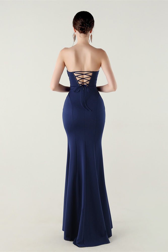 Sin Tirantes Escote Corazón Plisado Vestido de Fiesta