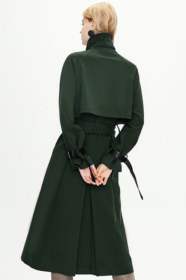 Extra Long Knee Length Ring Detail Overcoat