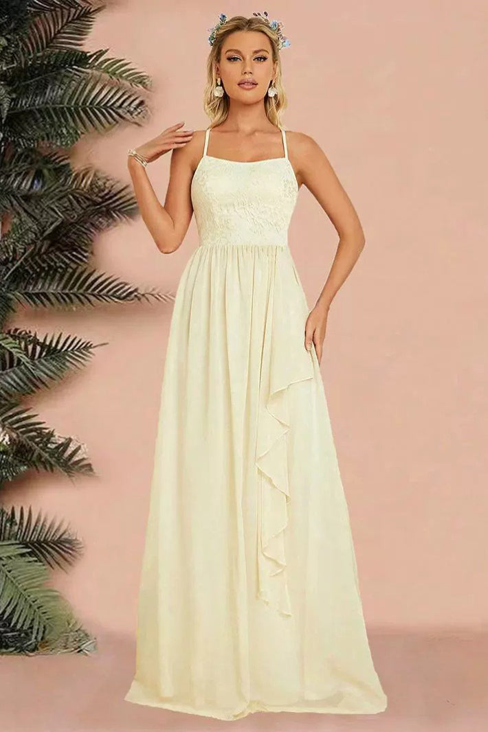 Sexy Espalda Descubierta Tiras Finas Vestido de Gala