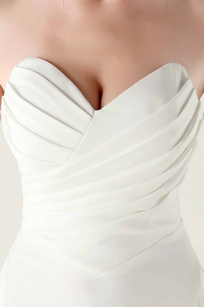 Sin Tirantes Escote Corazón Plisado Vestido de Fiesta