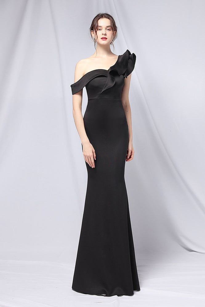 Hombros Descubiertos Sirena Vestido Maxi de Fiesta