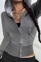 Minimalist Slim Fit Printed Hoodie