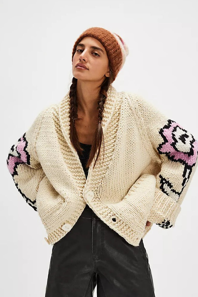 Graphic Print Cardigan