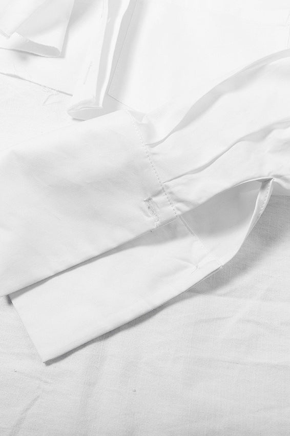 Corto (Cropped) Manga Larga Algodón Blusa
