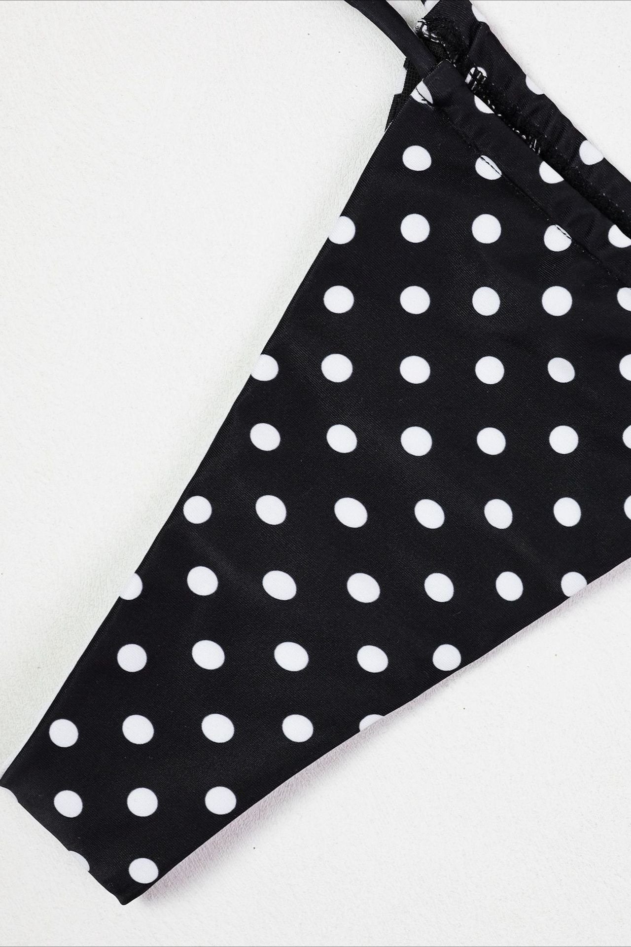 Bandeau Polka Dot Skirt Three Piece Swim Set